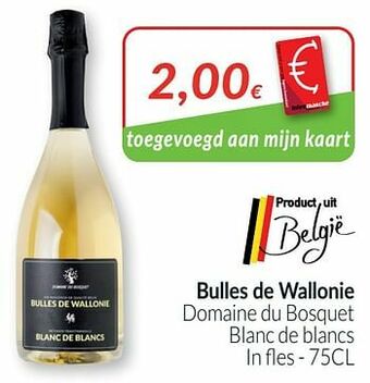 Bulles de wallonie domaine du bosquet blanc de blancs