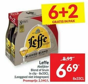 Intermarché Leffe abdijbier blond of bruin aanbieding
