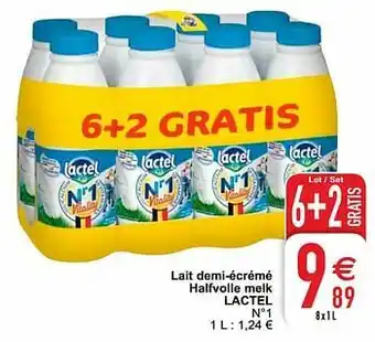 Lait demi-écrémé halfvolle melk lactel n°1