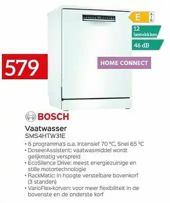Bosch vaatwasser sms4htw31e