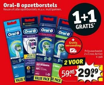 Kruidvat Oral-b opzetborstels cross action aanbieding
