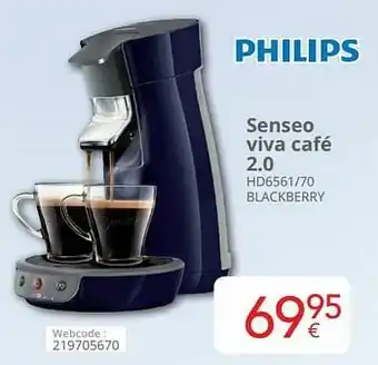 Philips senseo viva café 2.0 hd6561-70 blackberry