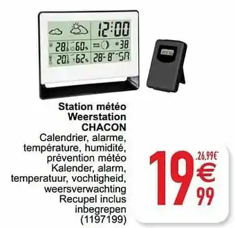 Station météo weerstation chacon