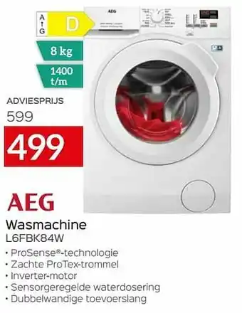 Selexion Aeg wasmachine l6fbk84w aanbieding