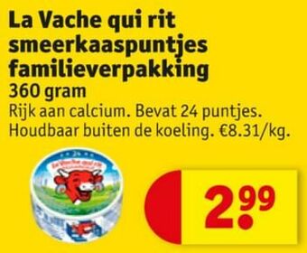 Kruidvat La vache qui rit smeerkaaspuntjes familieverpakking aanbieding