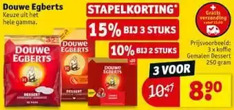 Kruidvat Douwe egberts koffie gemalen dessert aanbieding