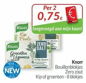 Knorr bouillonblokjes zero zout kip of groenten
