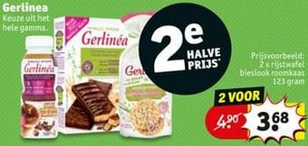 Kruidvat Gerlinea rijstwafel bieslook roomkaas aanbieding