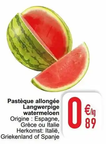 Cora Pastèque allongée langwerpige watermeloen aanbieding