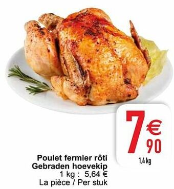 Cora Poulet fermier rôti gebraden hoevekip aanbieding