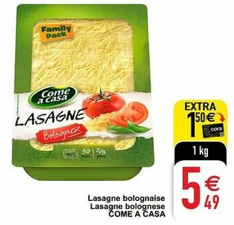 Cora Lasagne bolognaise lasagne bolognese come a casa aanbieding