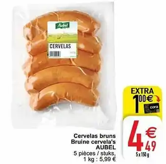 Cora Cervelas bruns bruine cervela`s aubel aanbieding