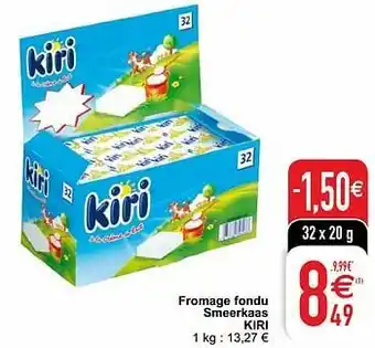 Cora Fromage fondu smeerkaas kiri aanbieding