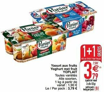 Cora Yaourt aux fruits yoghurt met fruit yoplait aanbieding