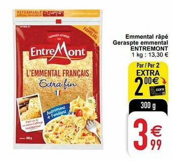 Cora Emmental râpé geraspte emmental entremont aanbieding