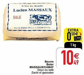 Cora Beurre boter massaux-cabay aanbieding