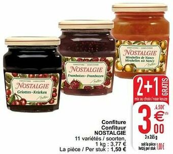 Cora Confiture confituur nostalgie aanbieding