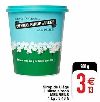 Cora Sirop de liège luikse siroop meurens aanbieding