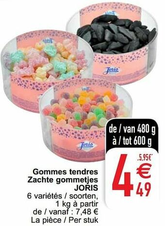 Cora Gommes tendres zachte gommetjes joris aanbieding