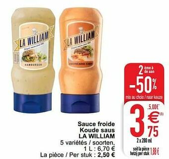 Cora Sauce froide koude saus la william aanbieding