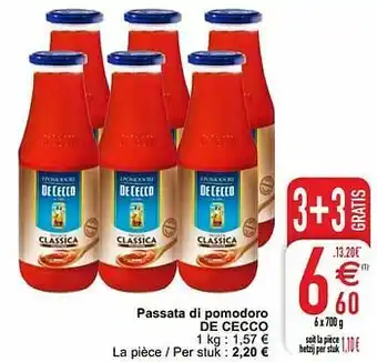 Cora Passata di pomodoro de cecco aanbieding