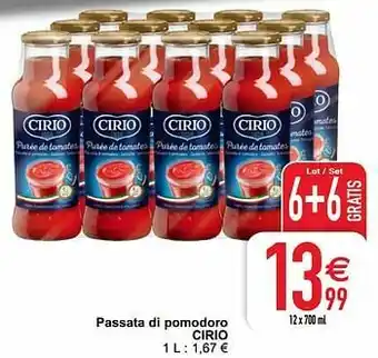 Cora Passata di pomodoro cirio aanbieding