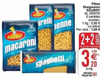 Pâtes deegwaren soubry al dente