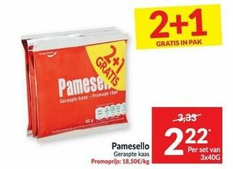 Intermarché Pamesello geraspte kaas aanbieding