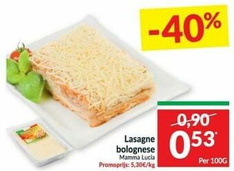 Intermarché Lasagne bolognese mamma lucia aanbieding