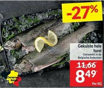 Intermarché Gekuiste hele forel aanbieding