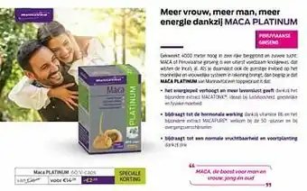 Mannavita Maca platinum aanbieding