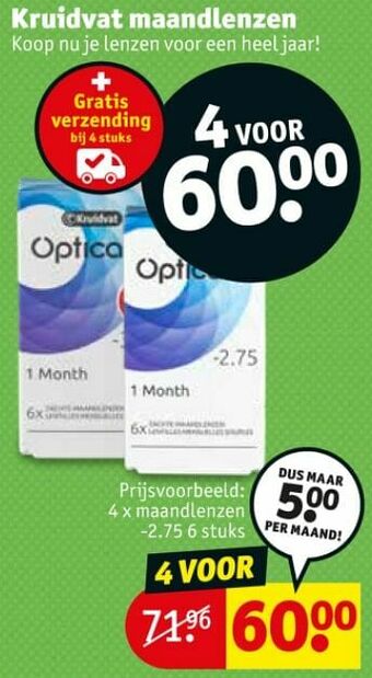 Kruidvat Kruidvat maandlenzen aanbieding