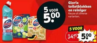 Kruidvat Glorix toiletblokken en reiniger aanbieding