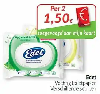 Edet vochtig toiletpapier