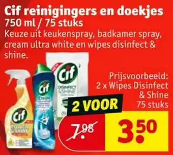 Cif wipes disinfect + shine