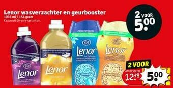 Kruidvat Lenor wasverzachter en geurbooster aanbieding