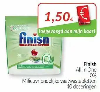 Finish all in one 0% milieuvriendelijke vaatwastabletten