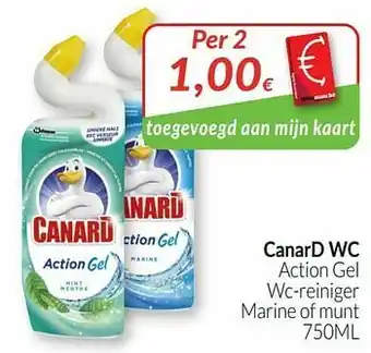 Intermarché Canard wc action gel wc-reiniger marine of munt aanbieding