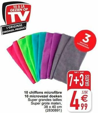 Cora 10 chiffons microfibre 10 microvezel doeken aanbieding