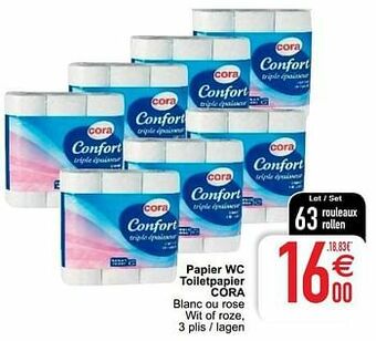 Cora Papier wc toiletpapier cora aanbieding