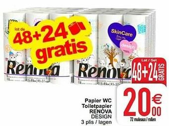 Cora Papier wc toiletpapier renova aanbieding