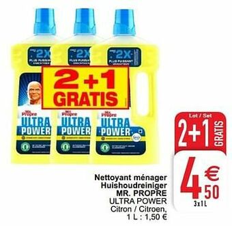 Cora Nettoyant ménager huishoudreiniger mr. propre ultra power aanbieding