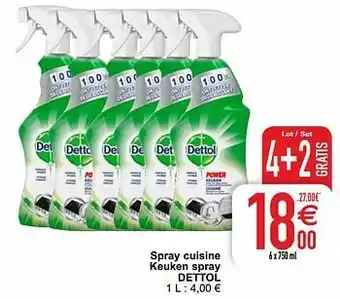 Cora Spray cuisine keuken spray dettol aanbieding