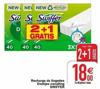 Cora Recharge de lingettes doekjes navulling swiffer aanbieding