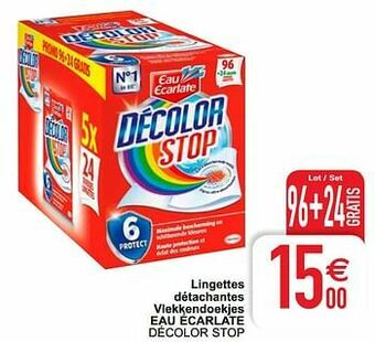 Cora Lingettes détachantes vlekkendoekjes eau écarlate décolor stop aanbieding