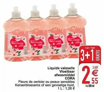 Cora Liquide vaisselle vloeibaar afwasmiddel cora aanbieding