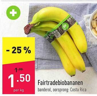 ALDI Fairtradebiobananen aanbieding
