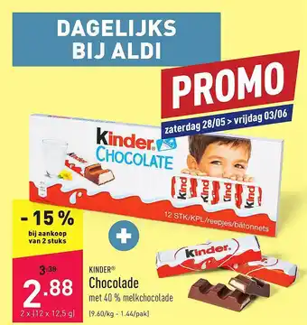 ALDI Kinder Chocolade aanbieding