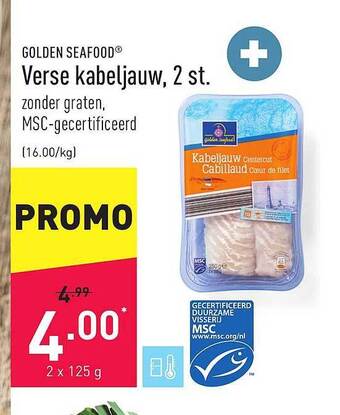 ALDI Verse Kabeljauw aanbieding