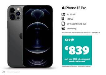 Base Iphone 12 Pro aanbieding